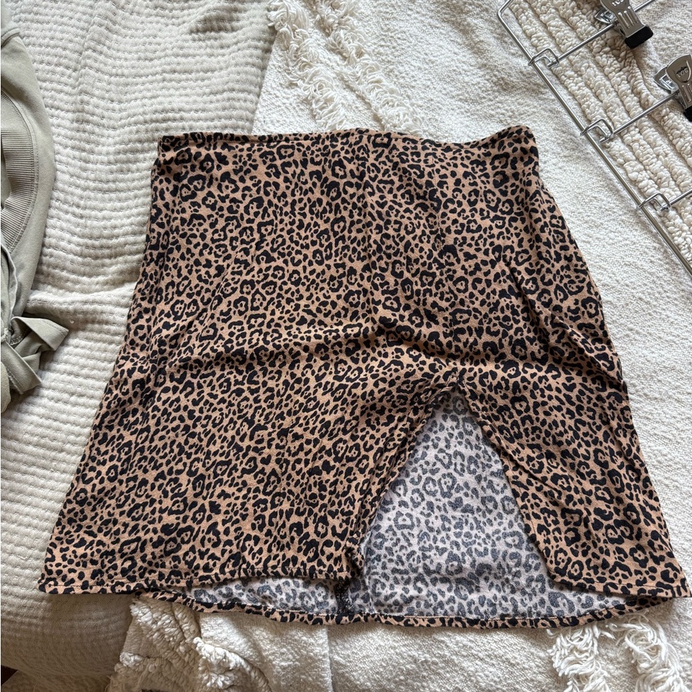 Reformation Animal Print Skirt